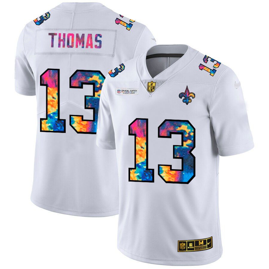 ميشلان كفرات New Orleans Saints #13 Michael Thomas Men's White Nike Multi-Color ... ميشلان كفرات